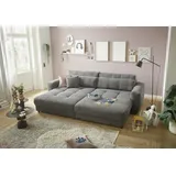 ed exciting design BARURA Sofa in Cord-Optik, Ash - Bequeme Wohnzimmer Couch mit großer Liegefläche - 292 x 90 (74) х 194 cm (B/H/T)