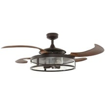 Fanaway Classic 122 cm Deckenventilator brushed bronze/braun mit Licht inkl. Fernbedienung