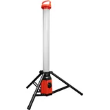 Grafner Profi LED Tower Baustrahler mit Steckdose und Stativ, 360° 7500 Lumen, 100 Watt, Höhe: 150 cm, IP44, 6500K Tageslichtweiß, Arbeitsleuchte Baustellenstrahler 360 Grad rundum Arbeitslampe Turm