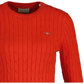 GANT Stretch Cotton Cable C-Neck Rot M