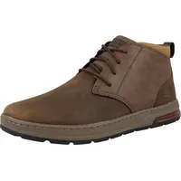 SKECHERS Herren Evenston Renli Sneaker, Dark Brown Leather, 41 EU