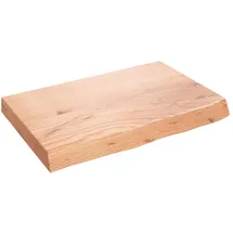 vidaXL Waschtischplatte, Hellbraun 60x40x(2-6) cm Massivholz Behandelt