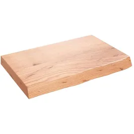 vidaXL Waschtischplatte, Hellbraun 60x40x(2-6) cm Massivholz Behandelt