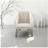 DOMO collection Sessel Delft Polyester 60 x 71 x 83 cm Beige