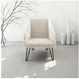 DOMO collection Sessel Delft Polyester 60 x 71 x 83 cm Beige