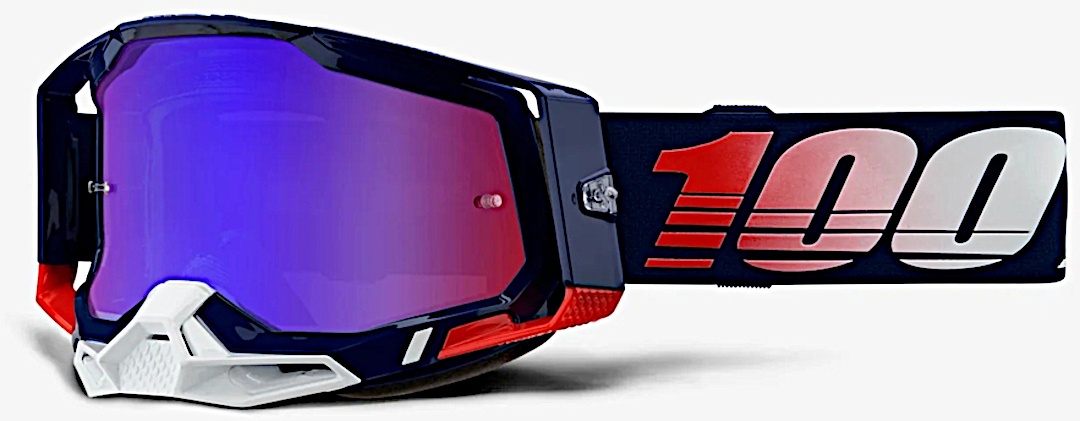 100% Racecraft II Motorcross bril, rood-blauw