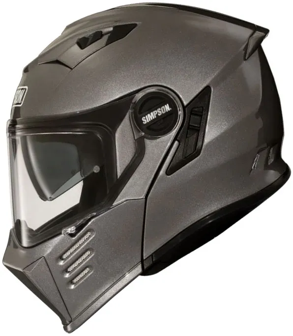 Simpson Darksome Solid, Klapphelm - Grau - S