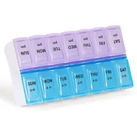 tablettenbox 7 tage, morgens und abends, insgesamt 14 Fächer, tablettenbox 7 tage morgens abendsPillendose zur Aufbewahrung von Fischöl, Vitaminen