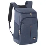 QINGLOU 25L Kühl Rucksack Kühlrucksack Kühltasche Picknicktasche Groß Isoliert isolierte Kühltasche für Picknick/BBQs/Camping/Ausflügen/Einkaufen (Blau)