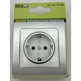 ChiliTec Schuko-Steckdose Unterputz Silber Grau 1 St.
