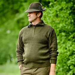 Troyer Pullover - oliv - XXL