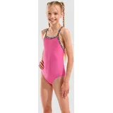 Badeanzug Mädchen arena Beach Einfarbig - Fandango Pink - 140