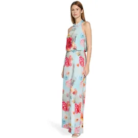 Vera Mont Damen Jumpsuit mit Blumenprint 36, Blue/Rosé - 36W