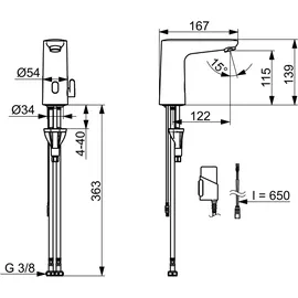 Hansa Hansaelectra Safety Sensor-Armatur Matt-Schwarz
