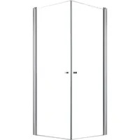 Glaszentrum Hagen Zeus Eckdusche mit Pendeltür rechts 80 x 195 cm transparent
