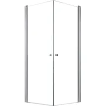 Glaszentrum Hagen Zeus Eckdusche mit Pendeltür rechts 80 x 195 cm transparent