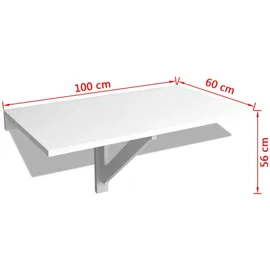 vidaXL Wandklapptisch 100x60 cm