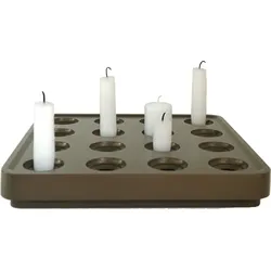 Stumpastaken Kerzenständer braunes Aluminium