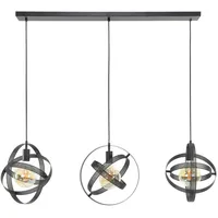 KAWOLA Hängeleuchte DILLY Hängelampe 3-flammig Metall schwarz