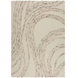 Handgetufteter Wollteppich - Natürliche Töne - `Humber`. Farbe: Natur-Braun, 80x150 cm | Kadima Design