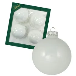 Krebs Glas Lauscha Porzellanweiß 8cm Glaskugeln uni