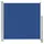 vidaXL Seitenmarkise 160 x 300 cm Blau Polyester