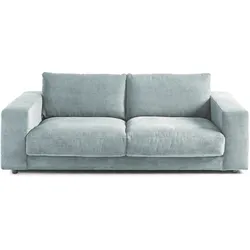 2-Sitzer 3C CANDY "Enisa softig und legeres Big-Sofa, bequem und komfortabel", blau (bleu), B:230cm H:85cm T:127cm, 88% Polyester, 12% Polyacryl, Sofas, Zeitloses und stylisches Loungemöbel, in Breitcord
