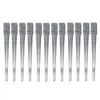Estexo Einschlaghülsen 71x71x750 mm 12x Einschlagbodenhülse Bodenanker Vierkant