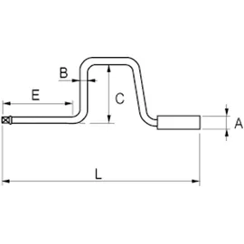 BAHCO 1/2 Kurbel Mit drehbarem Stahlgriff