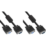 InLine S-VGA Verlängerung 1 m Schwarz