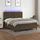 vidaXL Boxspringbett mit Matratze & LED Dunkelbraun 180x200 cm Stoff