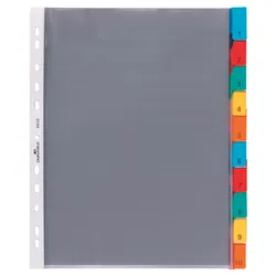 DURABLE Ordnerregister Vollformat, Überbreite blanko DIN A4