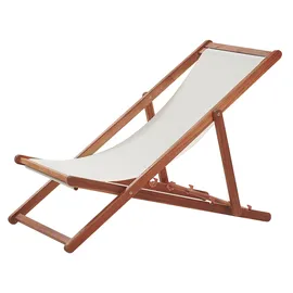 Beliani Anzio Liegestuhl 101 x 54 x 70 cm Braun