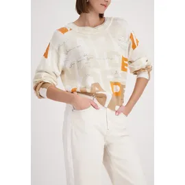 Monari Rundhalspullover Braun 44