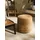 benuta pure Pouf Jute 40 x 40 x 40 cm Bronze