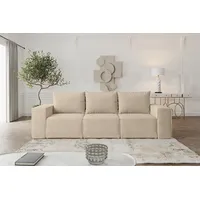 Fun Möbel Sofa Designersofa ESTELLE 3-Sitzer mit Schlaffunktion in