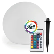 EasyMaxx Solarleuchte Kunststoff 40 cm x 40 cm x 37 cm 2er Set weiß