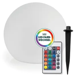 EasyMaxx Solarleuchte Kunststoff 40 cm x 40 cm x 37 cm 2er Set weiß