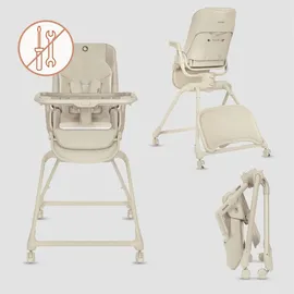 lionelo Maddie Set Hochstuhl Baby 3-in-1 mit 360° Drehfunktion, Kinderhochstuhl mit Liegefunktion als Babywippe & Beistellbett, Höhenverstellbar, 5-Punkt-Gurt, Klappbar, Rollen, Pflegeleicht, ab Gebur