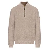 CAMEL ACTIVE Herren Stricktroyer aus Baumwollmix Sand, menswear-3XL