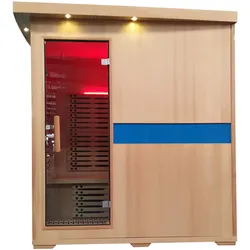 Infrarotkabine HWC-D49, Infrarotsauna W√§rmekabine, Musik LED Sicherheitsglas Sauerstoff ~ 4 Personen, Karbonheizung