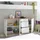 MID.YOU Sideboard 180 x 86 x 38 cm Weiß / Eiche Artisan