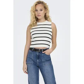 Only ONLMAJLI S/L Top Knt Noos Schwarz/Weiß L