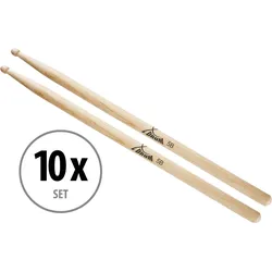 10 Paar XDrum Schlagzeug Sticks 5B Wood Tip