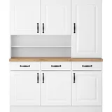 WIHO KÜCHEN Küchenbuffet Erla 150 x 50 x 181 cm Weiß