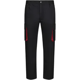 VELILLA 103004 - Mehrtaschenhose (Größe 44) Farbe schwarz und rot