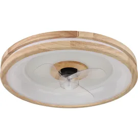 GLOBO Deckenventilator 50 cm Holzlampe Braun