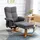 Homcom Relaxsessel Massagesessel Kunstleder 86 x 99 x 80 cm Dunkelgrau mit Hocker