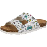 LICO Unisex Kinder BIOLINE ZIPPY Pantoletten, Weiß/ Multicolour, 30