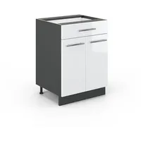 Vicco Schubladenschrank Fame-Line 60 x 51,6 x 82 cm Weiß Hochglanz